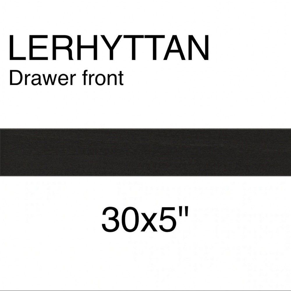 IKEA LERHYTTAN 30x5" Drawer front black stained 003.559.63